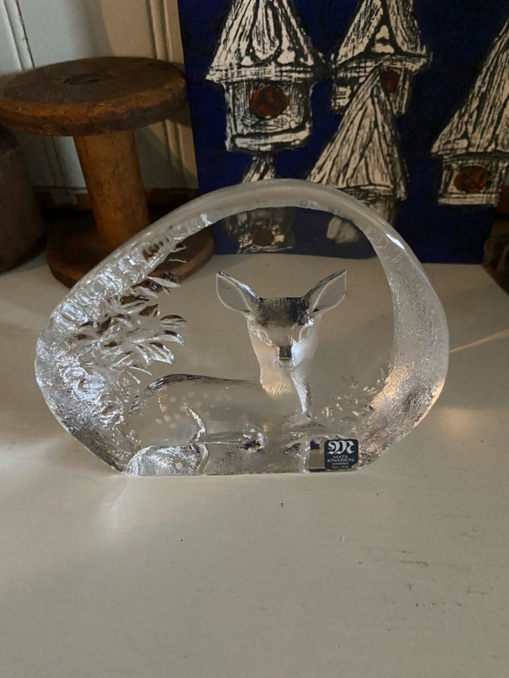 Crystal Deer Sculpture - Clear